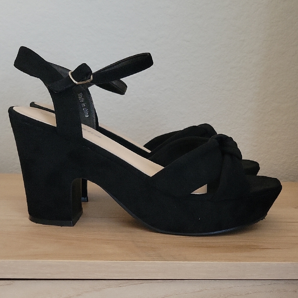 Elegant Black Women's Platform Heels